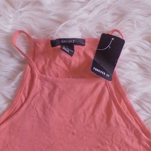 NWT Forever 21 Coral Halter Tank Top
